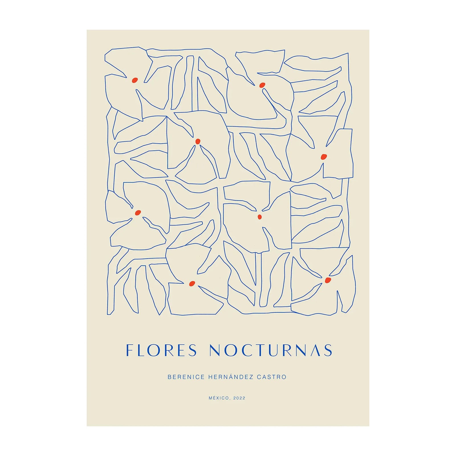 Paper Collective Flores Nocturnas 01 illustratie poster 30 x 40 cm