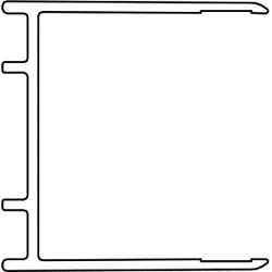 HSK Ersatzteile Wandanschlussprofil, Höhe 2.000 mm, Weiß, E85230-04 E85230-04