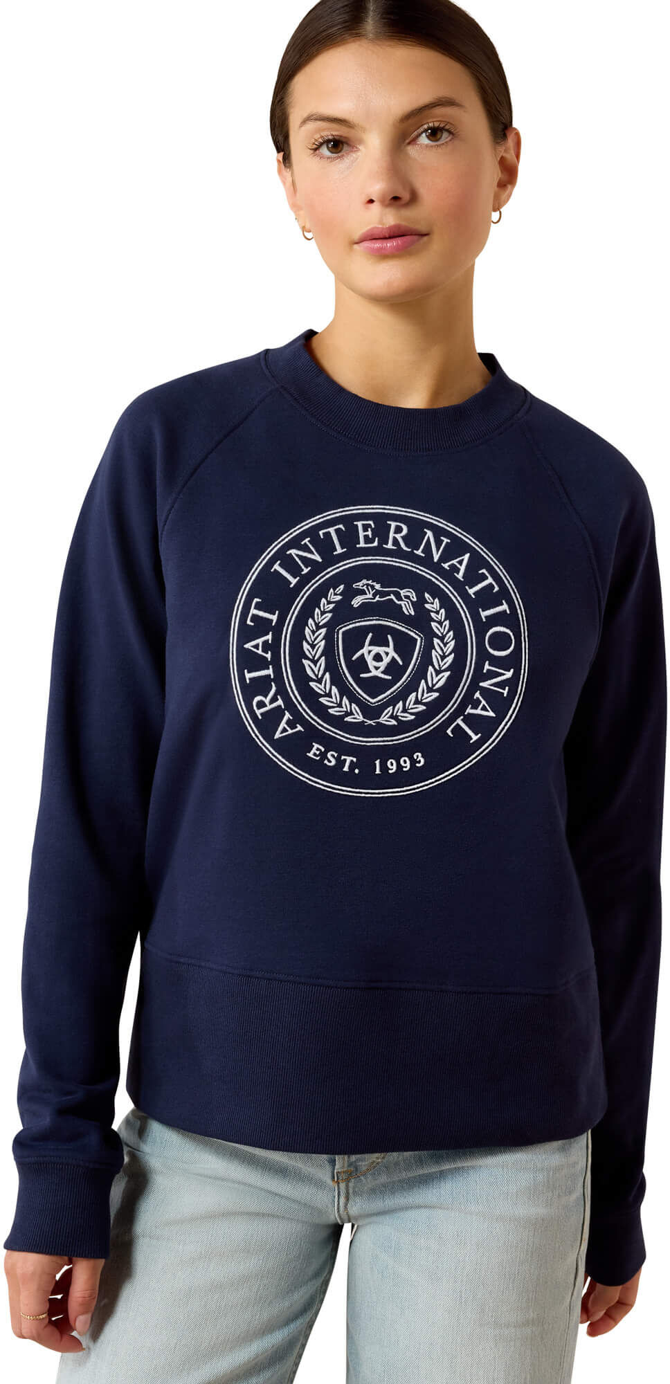 Women's Martine Sweatshirt in Navyt, Size: Medium by Ariat