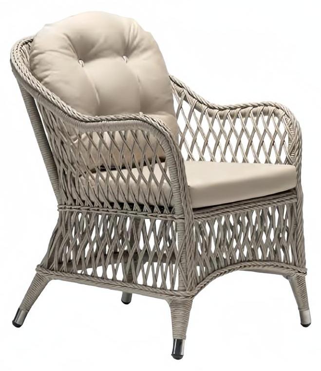 Stilvolle hohe Qualität Modern Rattan Beige1 Sitz Terrasse Luxus Designer Möbel