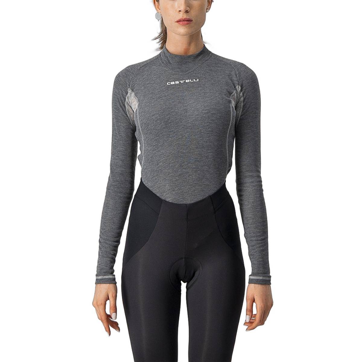 Camisola Interior Castelli Flanders 2 Warm Manga Comprida Cinzenta Mulher, Tamanho S Mulher