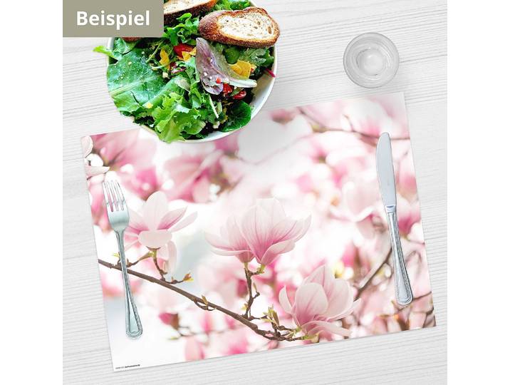 Tischset Magnolien 12er-Set 44 x 32cm Multicolor