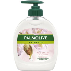 Palmolive Seife Naturals Milch & Mandel, Flüssigseife, Pumpspender, 300ml