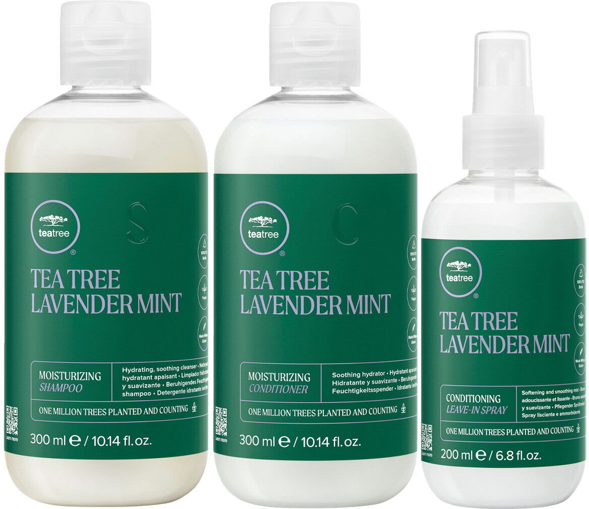 800ml Paul Mitchell Tea Tree Lavender Mint Set (Shampoo 300ml + Conditioner 300ml + Spray 200ml)
