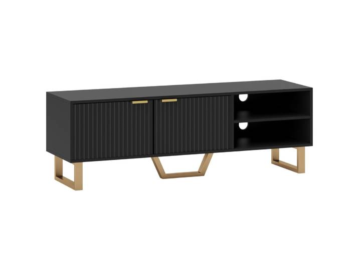 Meuble tv 70 pouces bois noir