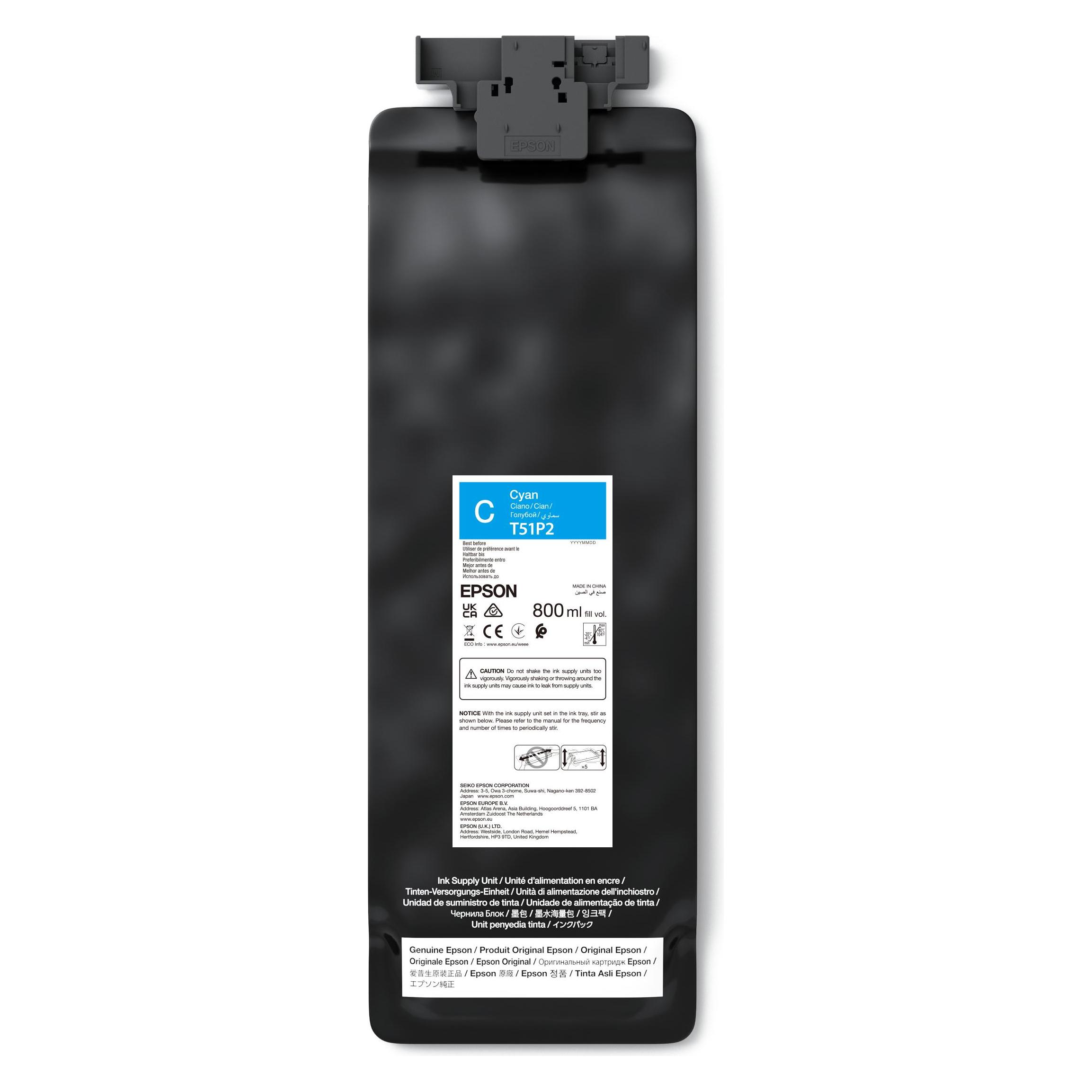 Epson Printer accessories UltraChrome GS3 Cyan T51P200 (800ML) (C13T51P200)