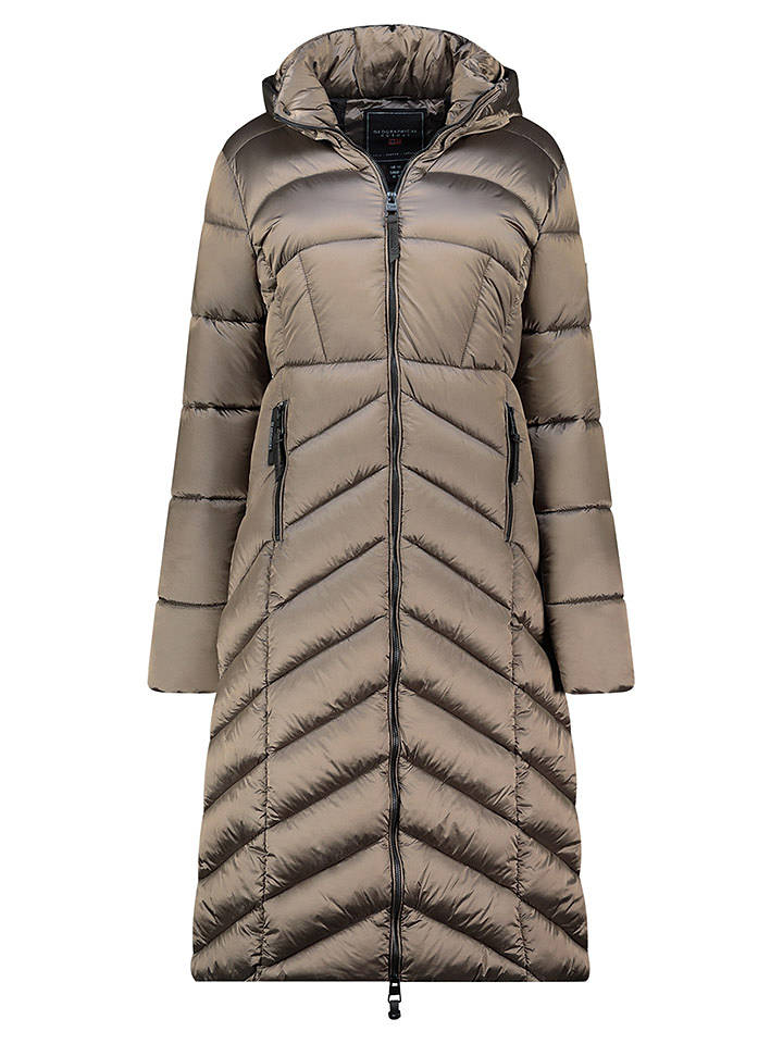Geographical Norway Steppmantel "Blanche" in Taupe - XL