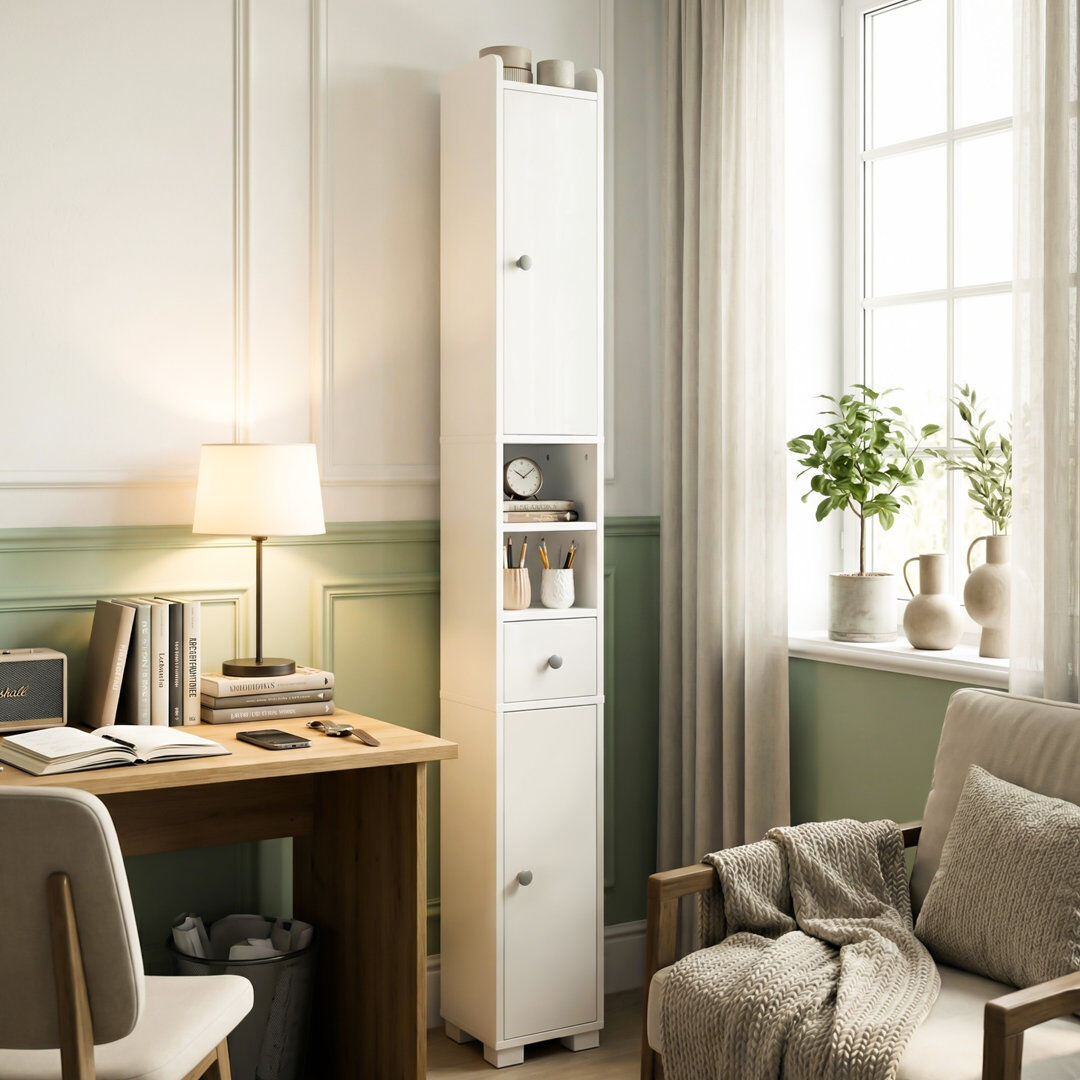 Rebrilliant Freestanding Bathroom Cabinet 180cm H X 20cm W X 20cm D