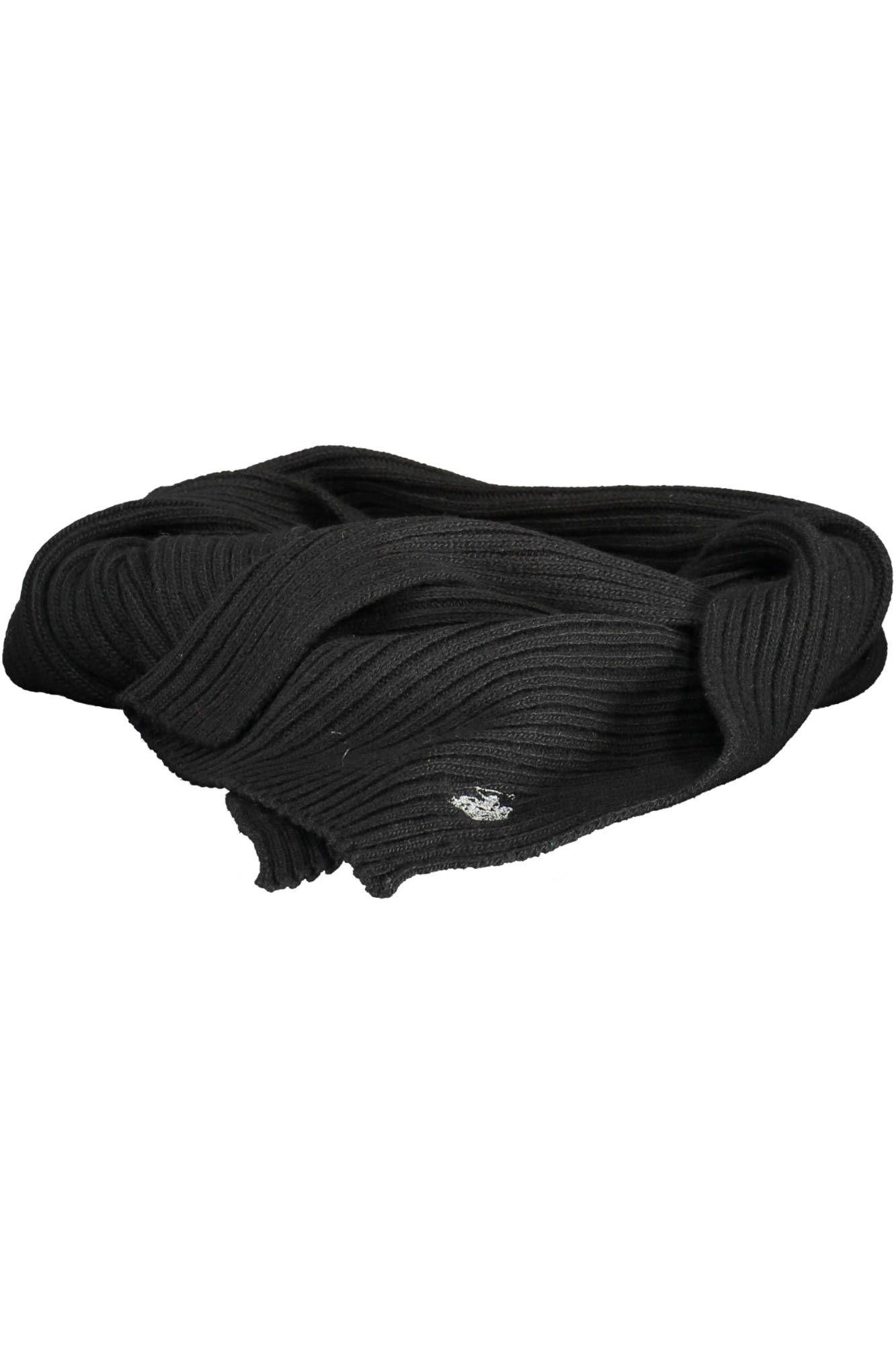 Rippstrickschal Schwarz
