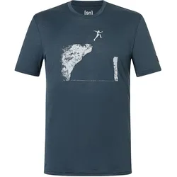 Super Natural, Herren, Sportshirt, Jumping Jack (XXL), Grau, Blau