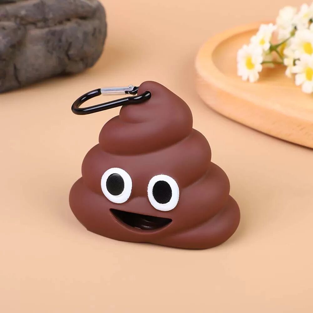 INF Distributeur de Sacs à Déjections Canines Portable - Support Pratique avec Clip de Laisse café