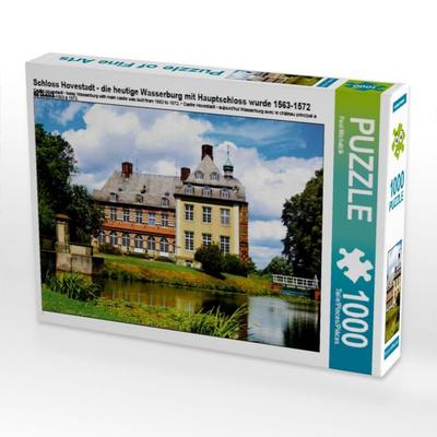 CALVENDO Puzzle Schloss Hovestadt - die heutige Wasserburg mit Hauptschloss wurde 1563-1572 erbaut. | 1000 Teile Lege-Größe 64x48cm Foto-Puzzle für