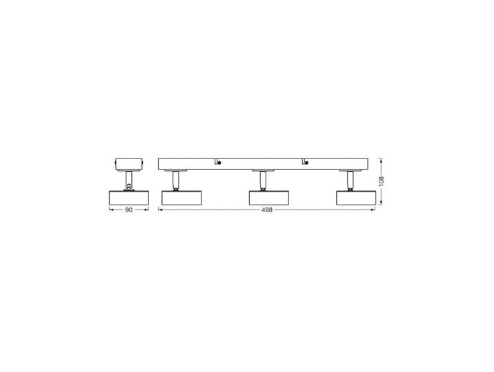 OSRAM LED-Deckenstrahler PLUTO, weiß, 3 Spots Metall 3.000 K PLUTO, weiß / opal, für Wohn- / Esszimmer, Metall