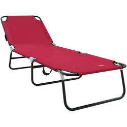 vidaXL Klappliege Tragbar Rot 600D Oxford-Gewebe