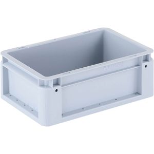 Alpha-Paletten Eurobox Silverline, grau, 5 L, lebensmittelecht, geschlossene Griffe, 30 x 20 x 12cm