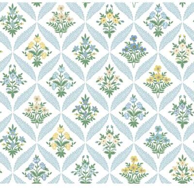 Rifle Paper Co.Estee Garden Blue Wallpaper