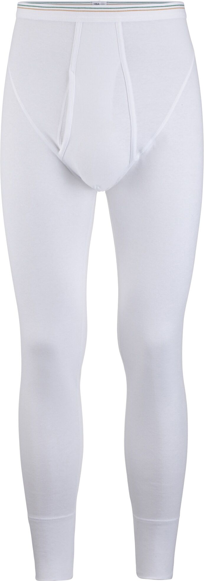 Lange Unterhose ISA BODYWEAR "Lange Unterhose mit Eingriff", Herren, Gr. M, weiss (weiß), Obermaterial: 100% Baumwolle CO., Unterhosen Lange Unterhose weiß M