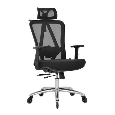 OfficeSense OS200 Ergonomischer Bürostuhl – Mesh-Bürostuhl mit Kopfstütze – Für Erwachsene – Schwarz