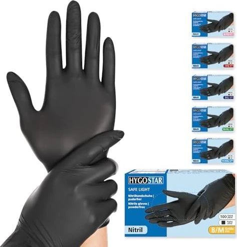 franz mensch Nitril-Handschuh "DARK" HYGOSTAR, M, schwarz