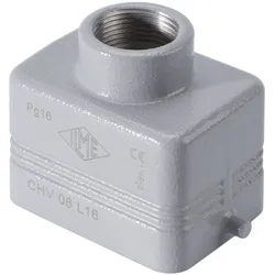 ILME Rechteck-MP 06, Metall-, Tüllengehäuse, 2 Bolzen, grau