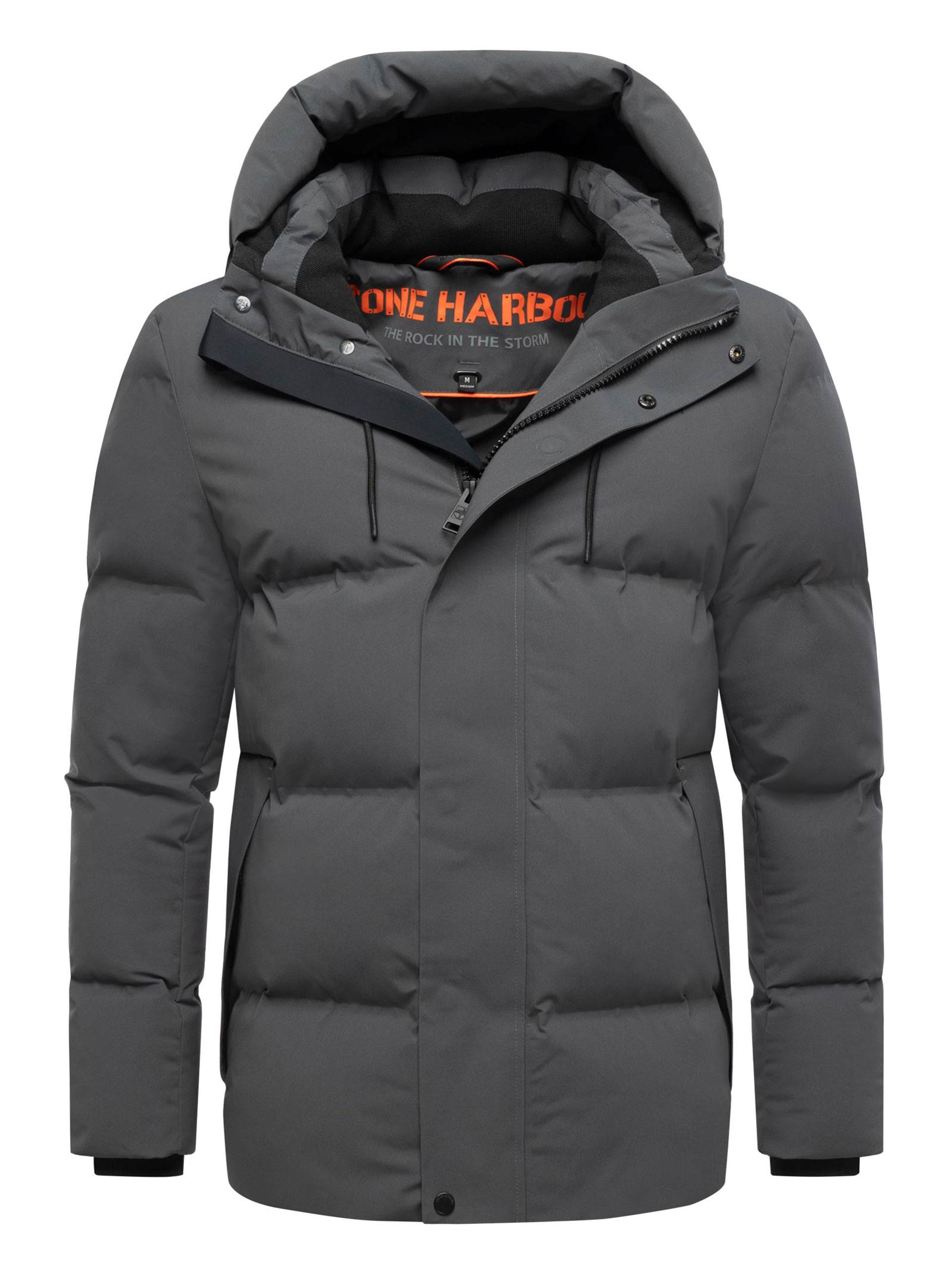 Stone Harbour Herren Winterjacke Taviaan mit Fleecekapuze & winddichtem Design