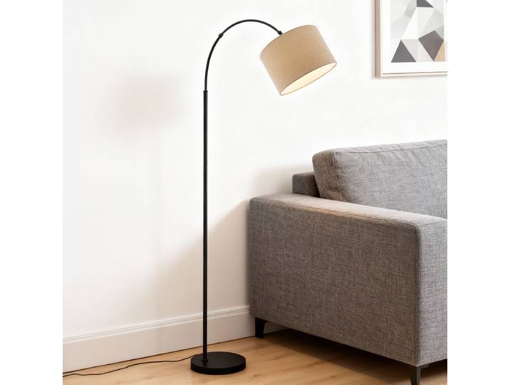 Stehleuchte Coning 70 x 160 x 30cm Schwarz Samt Glühlampe E27