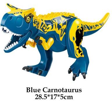 Inspire Daily Merch Jurassic Dinosaur World Building Blocks Set T Rex, Triceratops, Indominus Rex & Velociraptor Model b