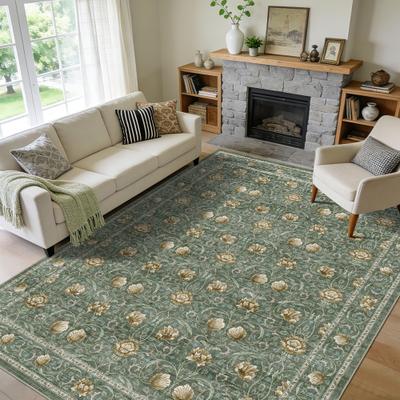 Garvee William Morris Style Floral Area Rug
