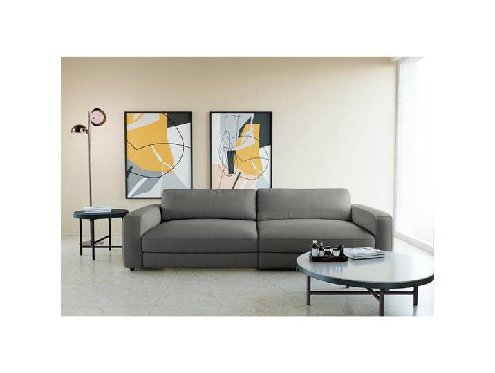 3-Sitzer Sofa, Dunkelgrau, 264x84x125 cm, Textil, Rücken Echt, Modern