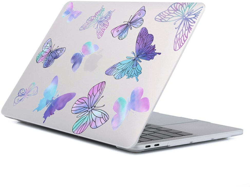 TABLETCOVERS.DK MacBook Air 13" M5/M4/M3/M2 (2026-2022) Hård Plastik Cover - Sommerfugle