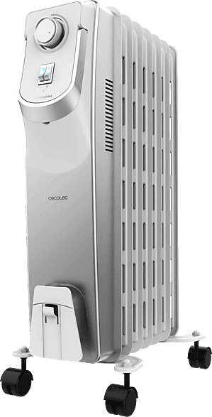 REACONDICIONADO Seminuevo Muy bueno Radiador de aceite - Cecotec ReadyWarm 7000 Space 360º, 7 Elementos, 1500 W, 3 Niveles, Blanco