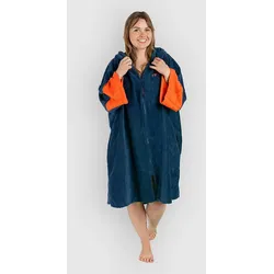 Dryrobe Fullzip Towel Robe Organic Cotton Surf Poncho blue Gr. S