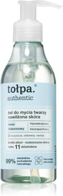 Tołpa Authentic gel démaquillant et nettoyant pour un effet naturel 195 ml