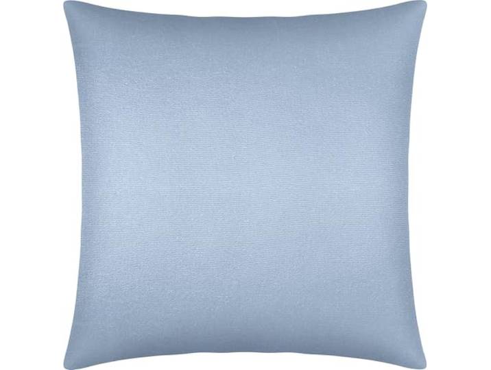 Erwin Müller Kissenbezug, Kissenhülle Memmingen Interlock-Jersey hellblau Größe 80x80 cm - formstabil, faltenfrei, anschmiegsam, mit Reißverschluss