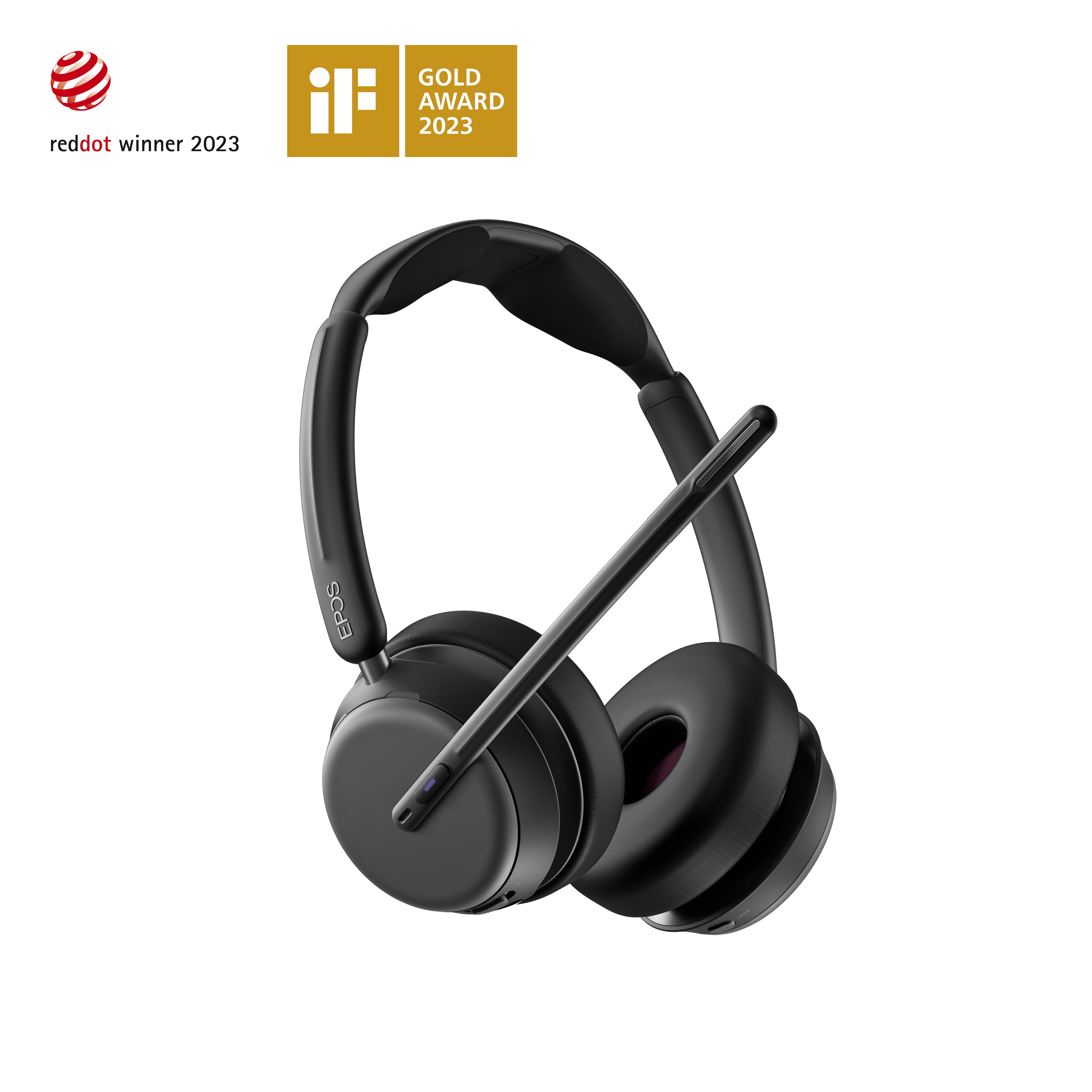 EPOS IMPACT 1061T ANC Stereo-Headset - MS-Teams-Version, Bluetooth (BTD 800a Adapter), BrainAdapt-Technologie, EPOS AI, Adaptives Active Noise-Cancelling, inkl. Ladestation
