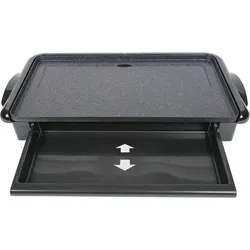 SOGO Elektrischer Tischgrill mit Stone-Finish-Beschichtung - 46x26CM - 2000W