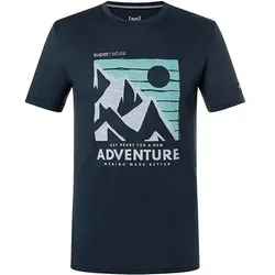 SUPER NATURAL Super.Natural Herren T-Shirt MMOUNTAIN ADVENTURE TEE, Größe S in Blau Blau