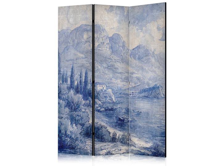PARAVENT Beidseitig Bedruckter 3-tlg 135x172 cm Comer See Vintage