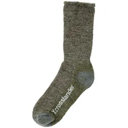 Crosslander, Herren, Sportsocken, Merinosocken oliv Jagdsocken Outdoorsocken ohne starkes Bündchen (42 - 46), Grün