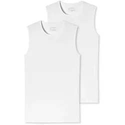 SCHIESSER Herren Tanktops im Pack - Serie "95/5", Vorteilspack, Rundhals, S-4XL Weiß / XL / 4er Pack (2x2P)