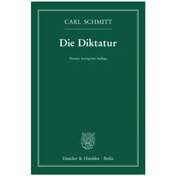 Die Diktatur, Fachbücher von Carl Schmitt