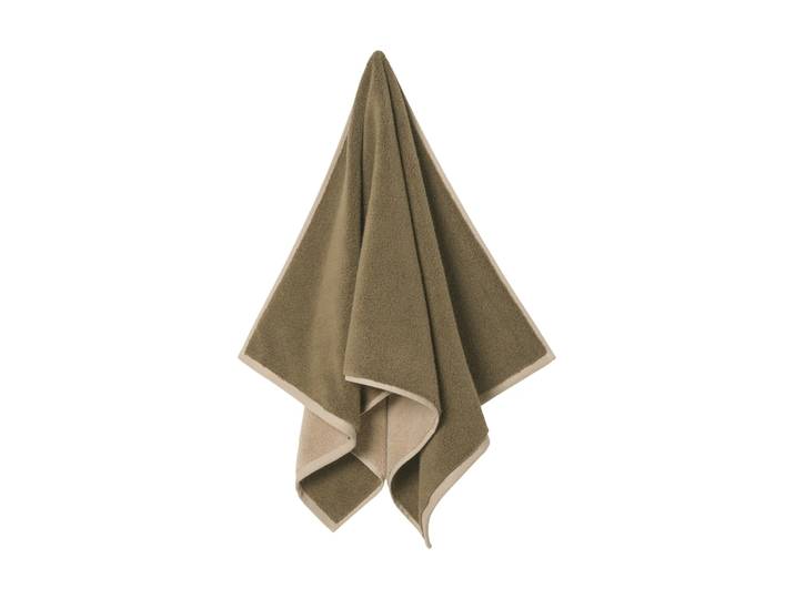 Ferm Living Serviette de bain Ekko Olive-cashmere, 70x140 cm