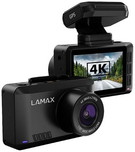 Lamax T10 Dashcam mit GPS Blickwinkel horizontal max.=170° Datenanzeige im Video, G-Sensor, WDR, Schleifenaufzeichnung