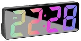 Uplift Essentials Latest Digital LED Smart Desktop Clock multicolor Black