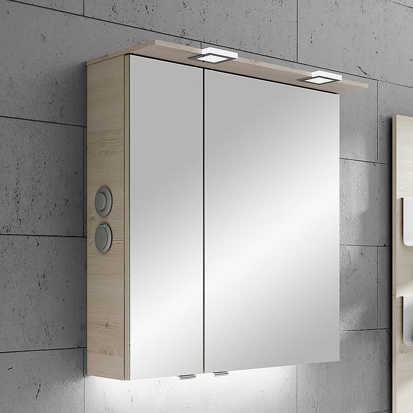 Pelipal Serie 6025 Spiegelschrank 65 cm, Modul links außen, große Tür rechts