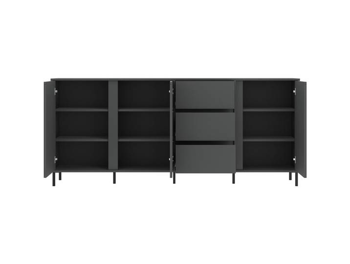 Sideboard Vanta anthrazit Holzwerkstoff B 212 cm H 91.6 cm - Sideboard