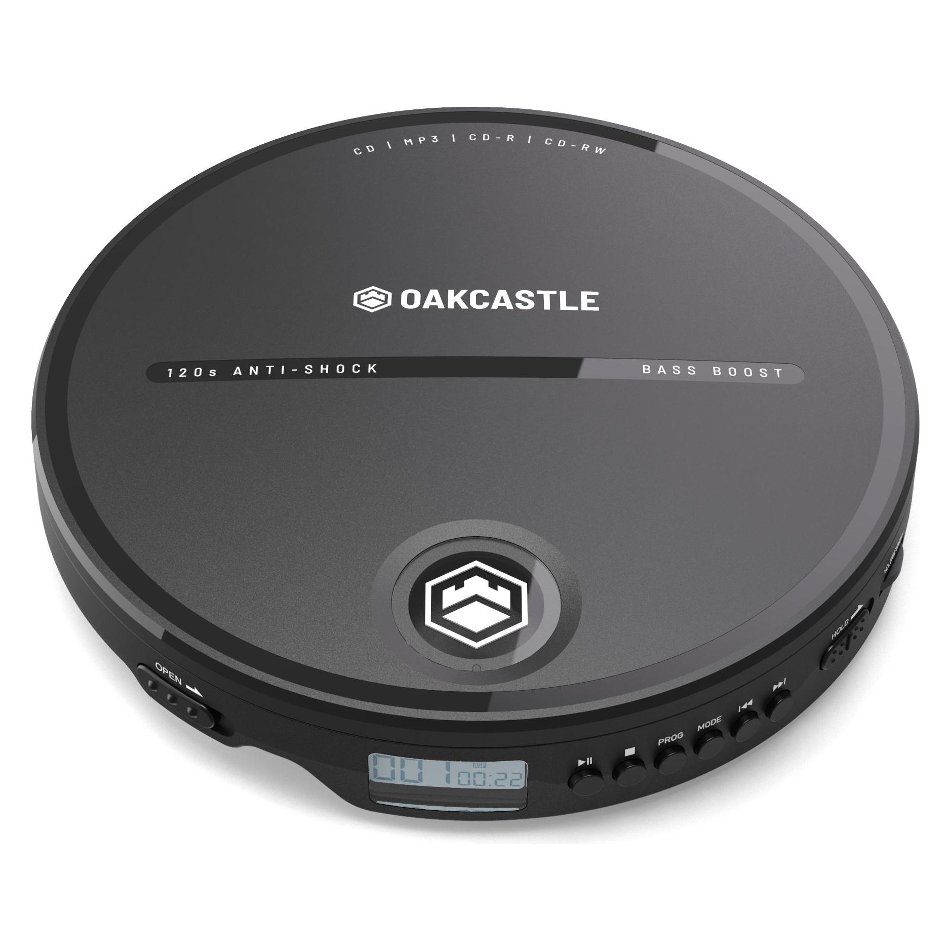 Lenco Majority Oakcastle CD10 schwarz / tragbarer CD-Player / 3,5 mm Klinke / CDCD-RCD-RW (MajoCD10)