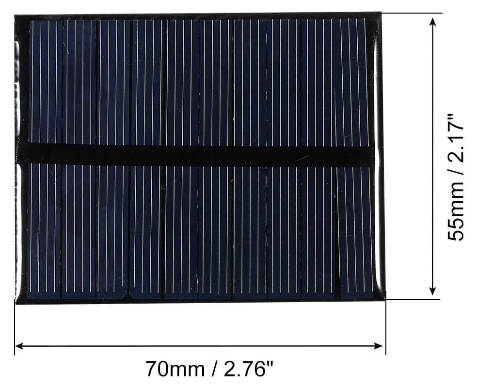 Verpakking van 2 Lustrens mini-zonnepanelen met 5 V en 90 mA