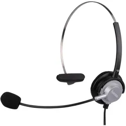 Hama Headset (Kabelgebunden), Office Headset, Schwarz