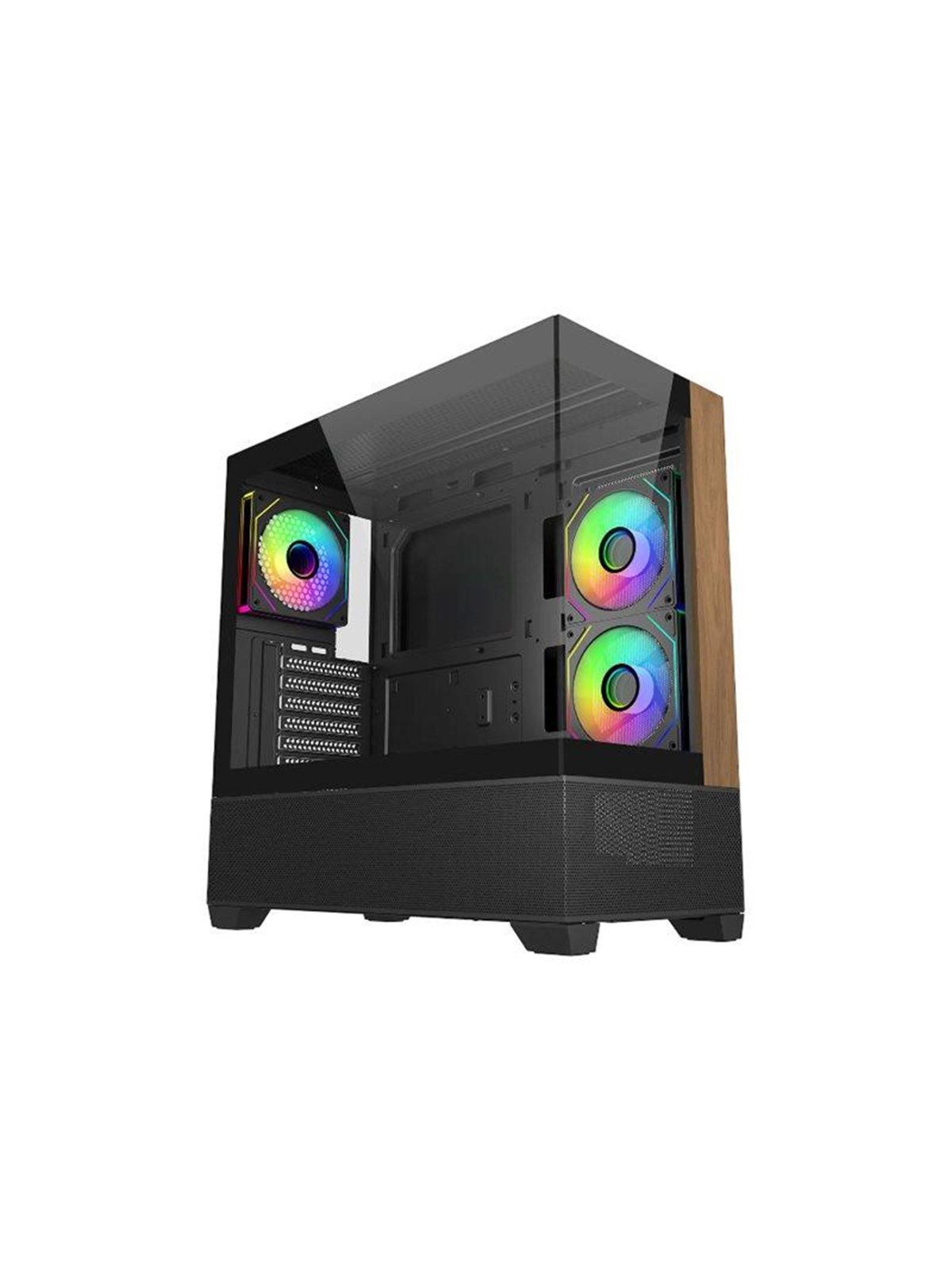 Cooler Master Elite 690 Wood - Gehäuse - Tower - Schwarz